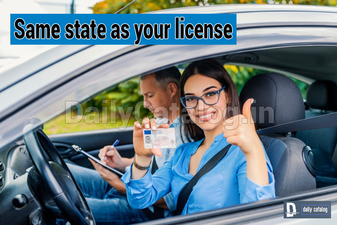 same state as your license